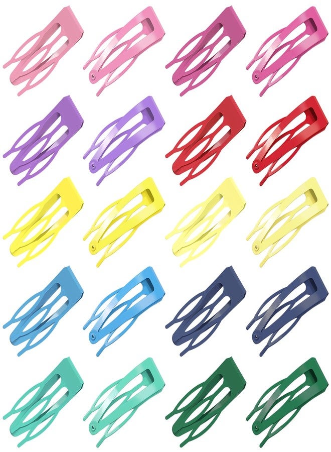 ايلان مجموعة إيلان من 20 قطعة من مشابك الشعر المعدنية للنساء، مشابك مزدوجة التثبيت، بألوان زاهية - Image 1